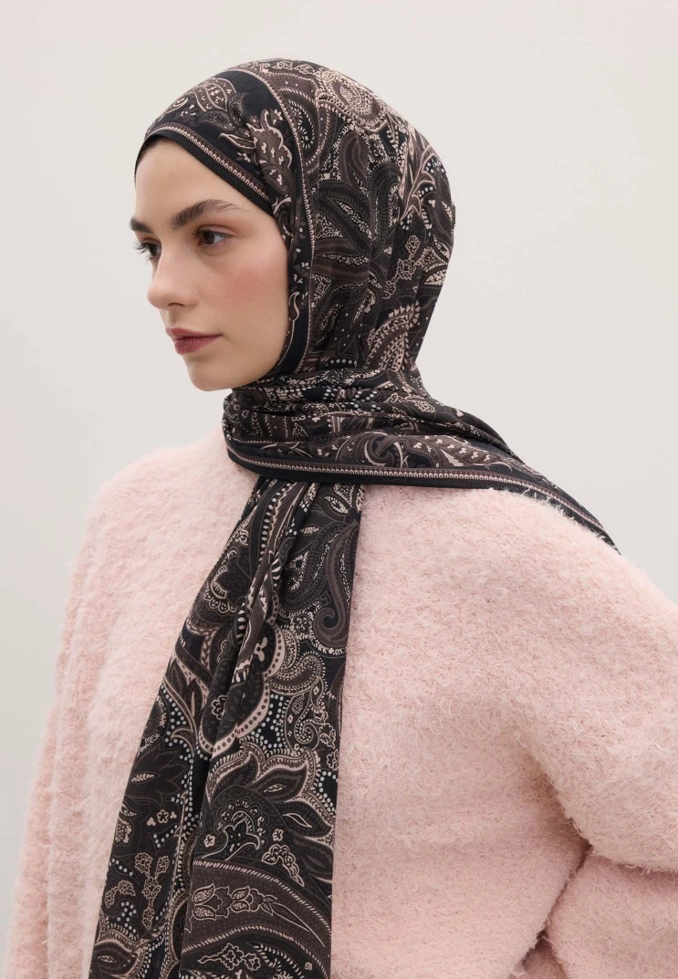 Kakao Fresh Scarfs Dark Vıntage Desen Şal