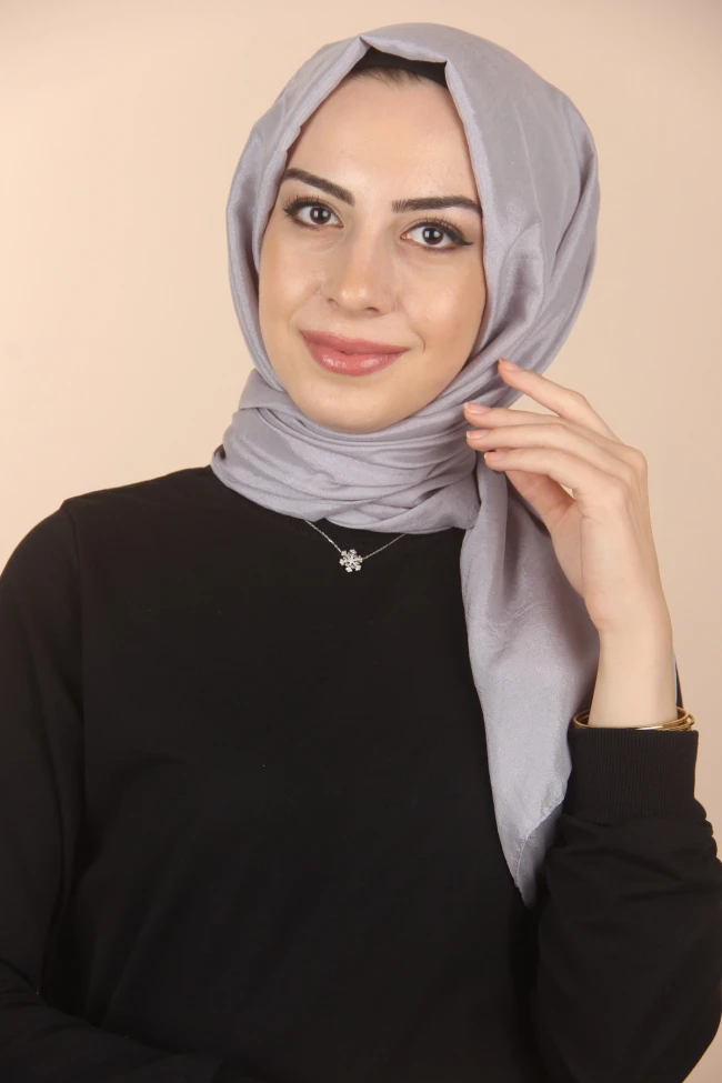 GRİ Harem Scarf Brisa Vual Şal
