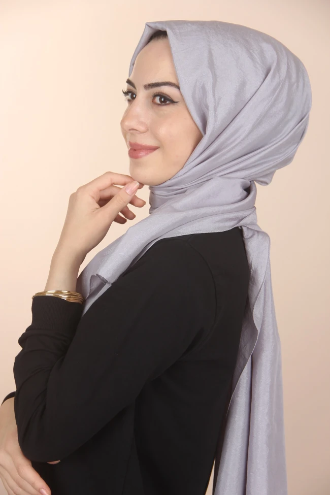 GRİ Harem Scarf Brisa Vual Şal