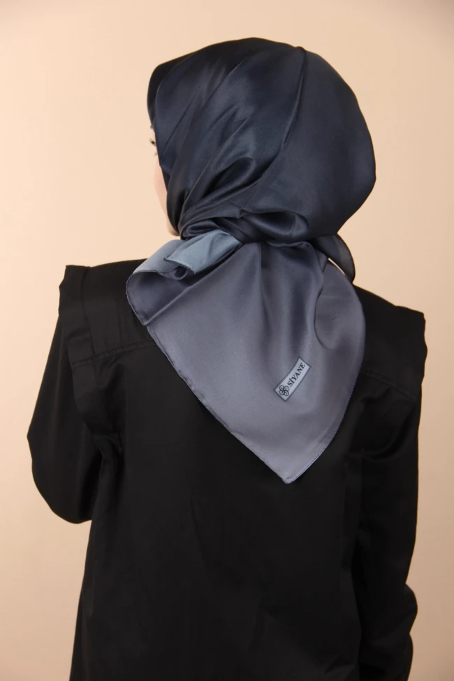 LACİVERT Siyane Scarf Degrade Kristal Eşarp