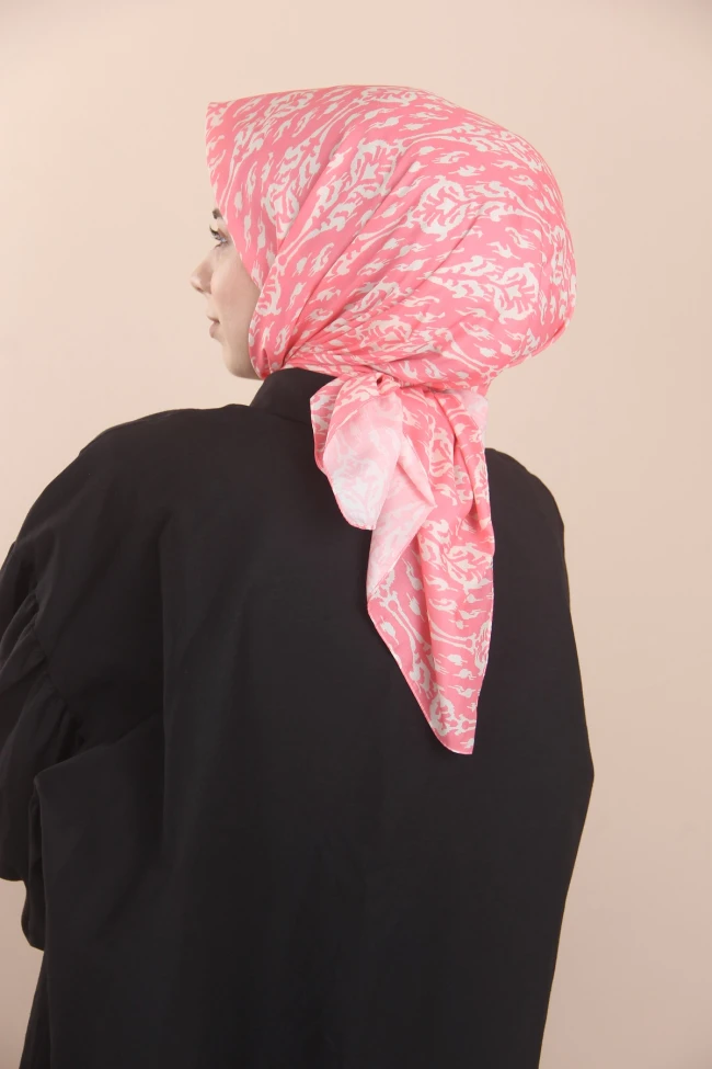 ŞEKER PEMBE Loryan Scarf Linen Summer Çini Eşarp