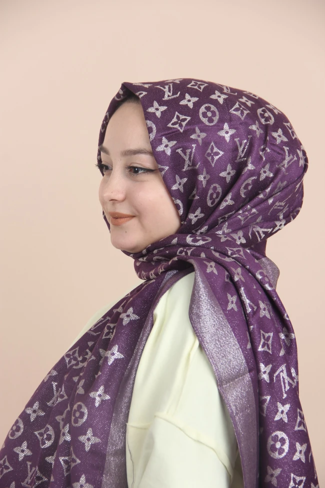 Sima LV Kalın Kaşmir Altın Logo Şal