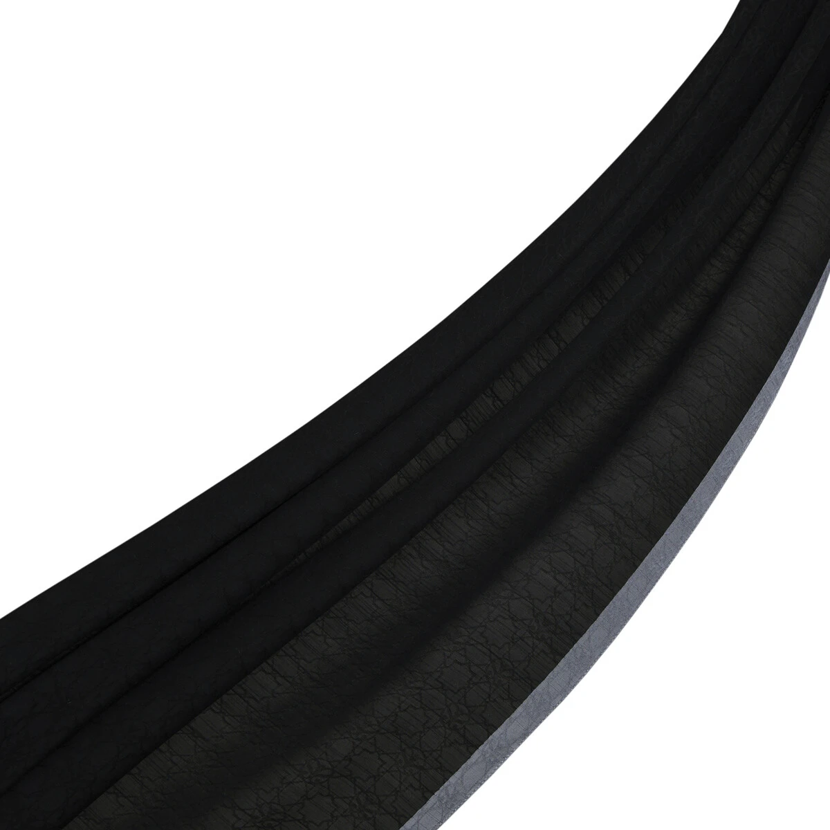 SİYAH-GRİ İpekevi Monogram Şal 4356