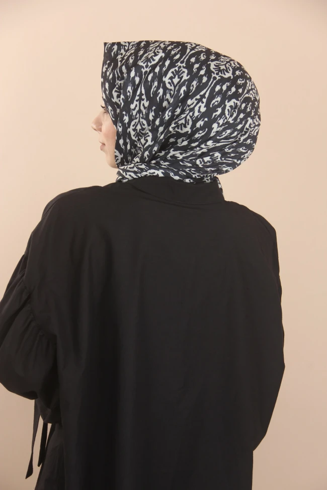 SİYAH Loryan Scarf Linen Summer Çini Şal
