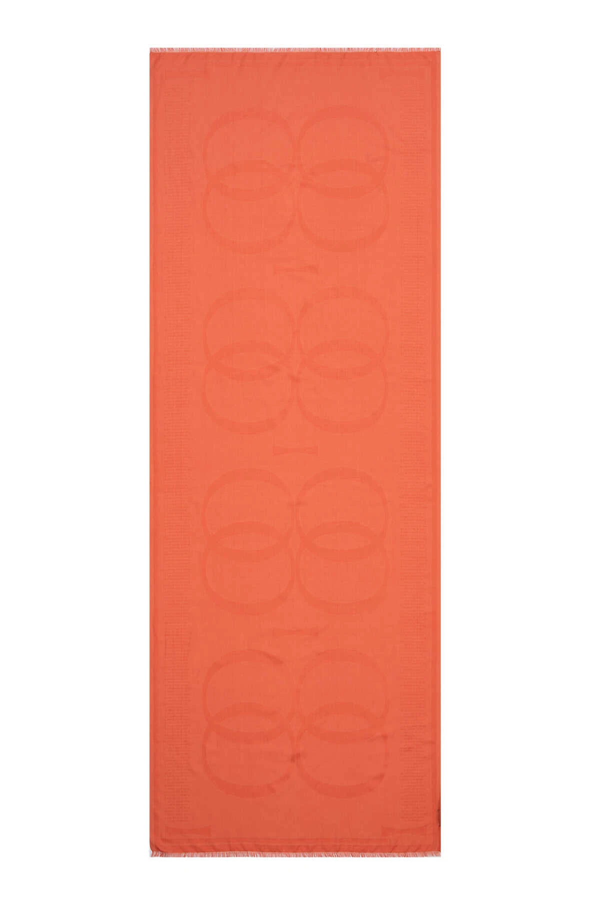 Orange İmannoor Logo 8 Pamuk İpek Şal 22K-4022