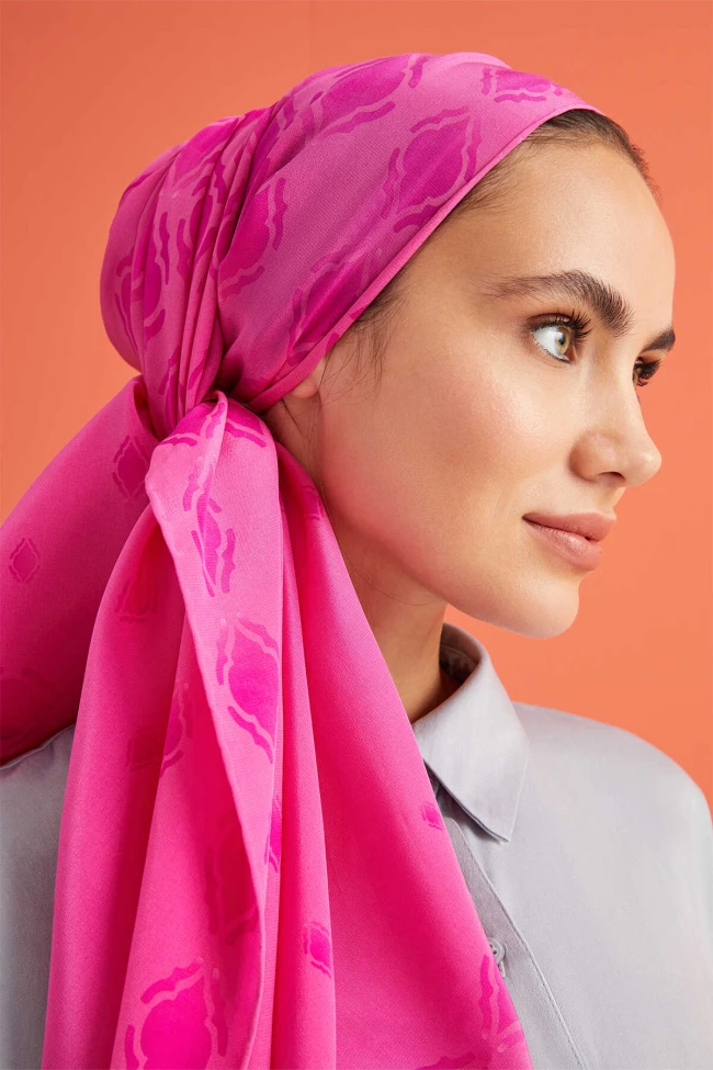 Fuchsia İmannoor Damlalar Şal 231-4001