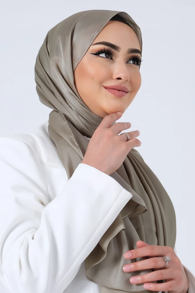 Çağla Harem Scarf Kristal Saten Şal