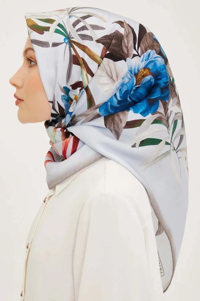 02 Armine Twill İpek Eşarp 8941D