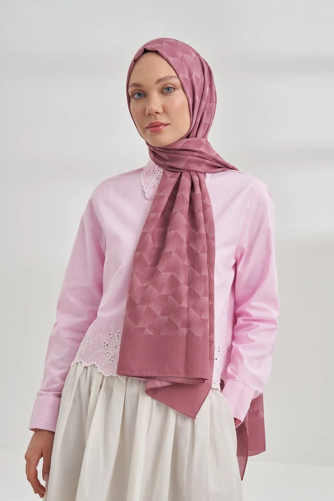 MÜRDÜM Armanda Monogram Taş Desen Şal
