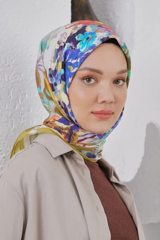 Hardal Loryan Scarf Diamond Henna Eşarp