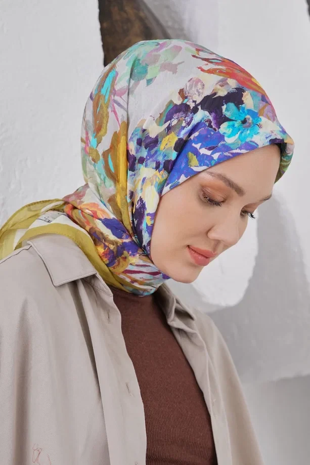 Hardal Loryan Scarf Diamond Henna Eşarp