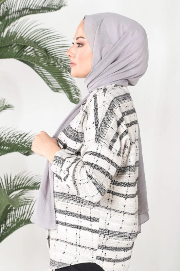 GRİ Harem Scarf İncila Şal