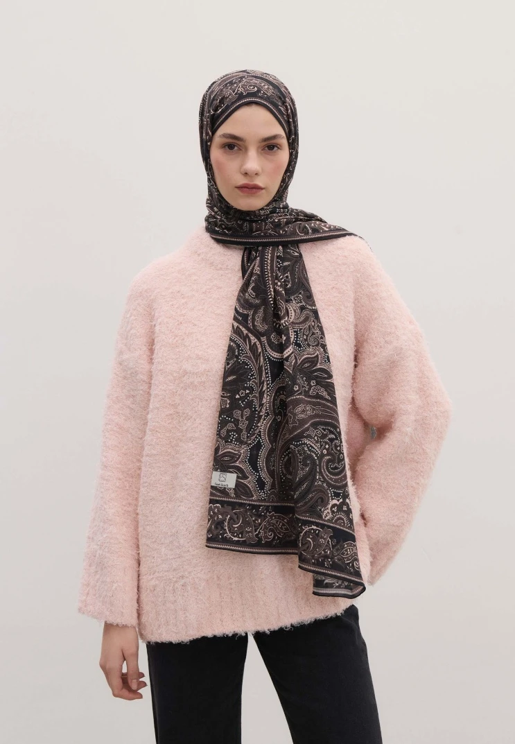 Kakao Fresh Scarfs Dark Vıntage Desen Şal