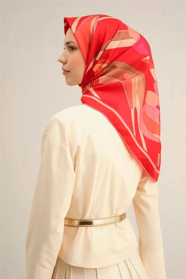 02 Armine Twill İpek Eşarp 9302D