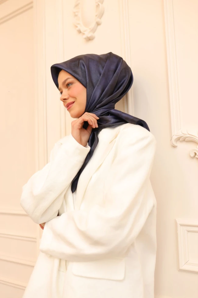 LACİVERT Silk Home Shiny Eşarp