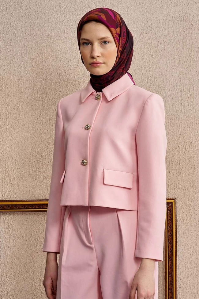 Pembe Ed Scarf Vision Art Collection Flare Eşarp