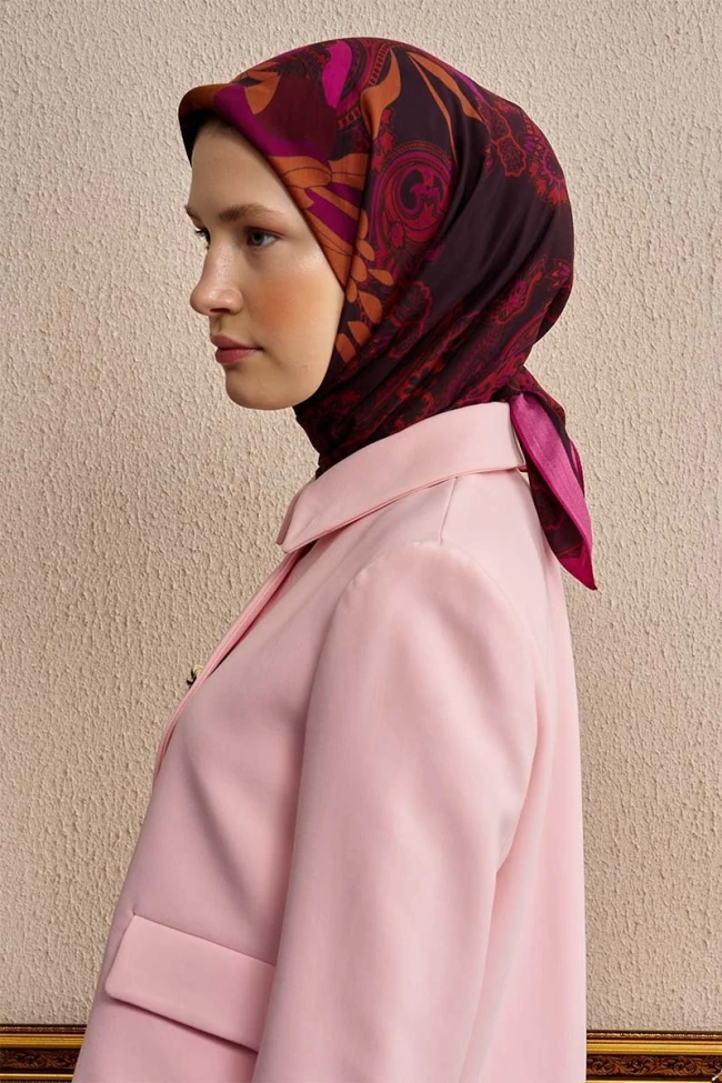 Pembe Ed Scarf Vision Art Collection Flare Eşarp
