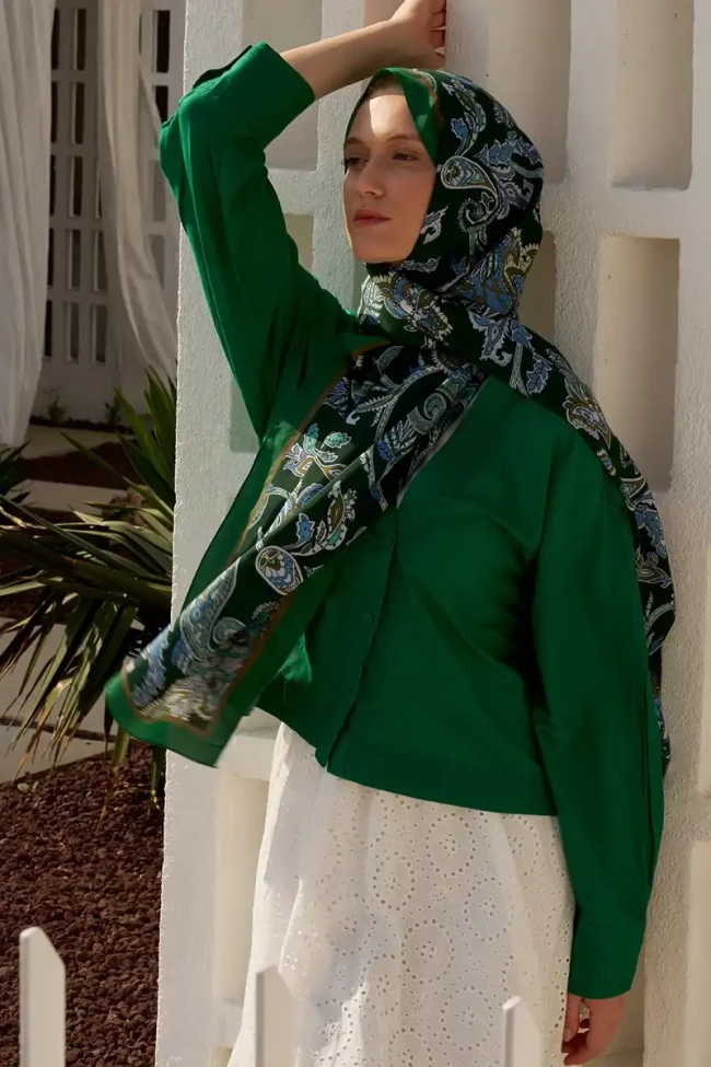 YEŞİL ED Scarf Heritage Ala Şal