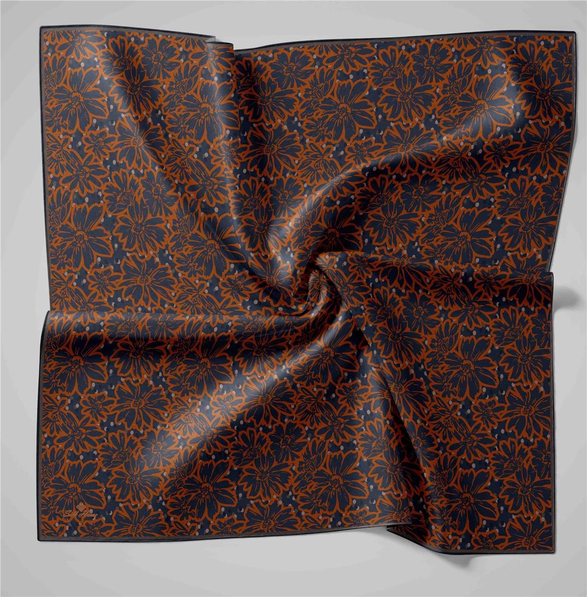 09 Silk Home Çiçekli Soft Eşarp