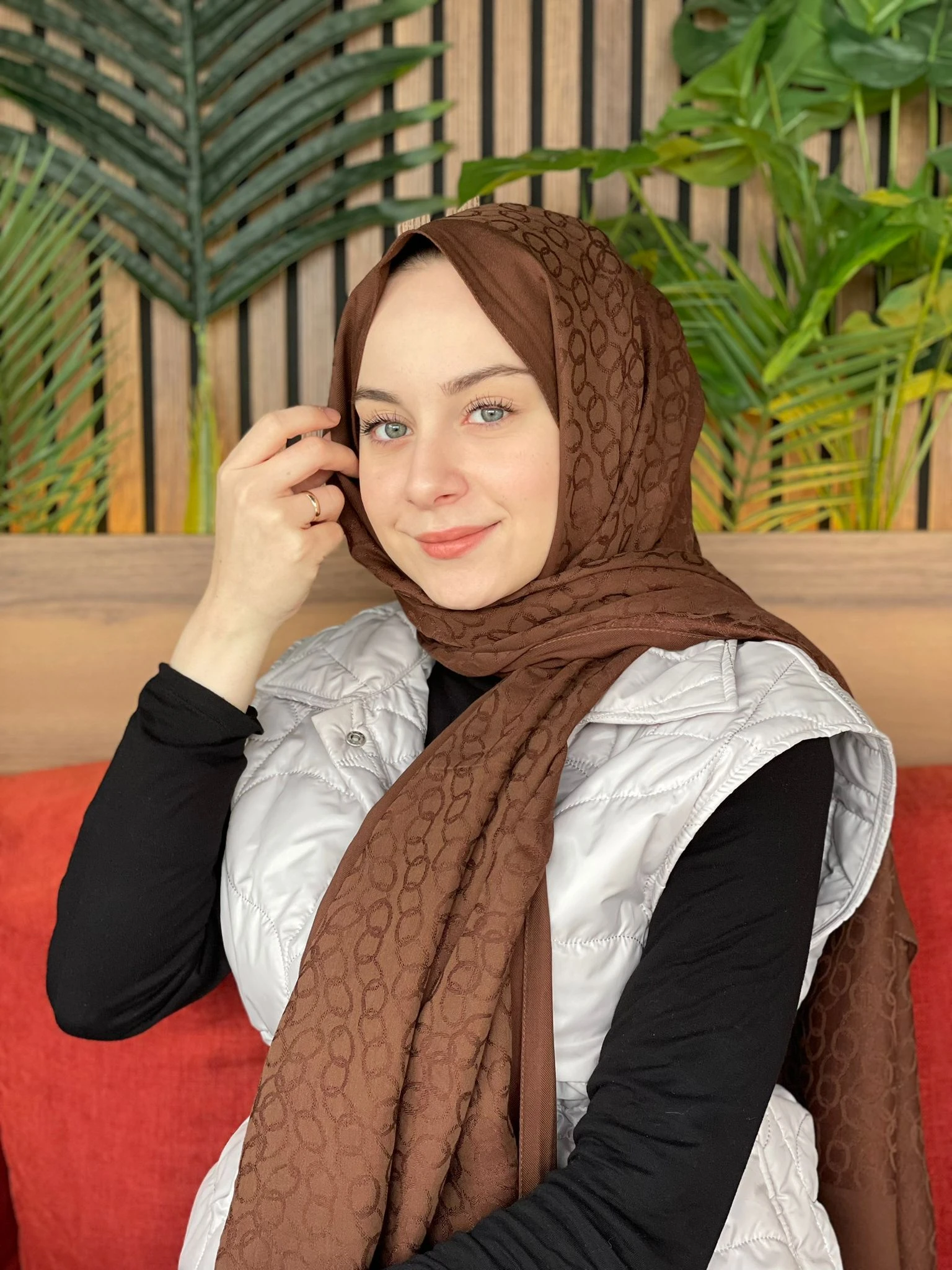 Çikolota-Kahve Emproyal Native Series Lyocell Şal