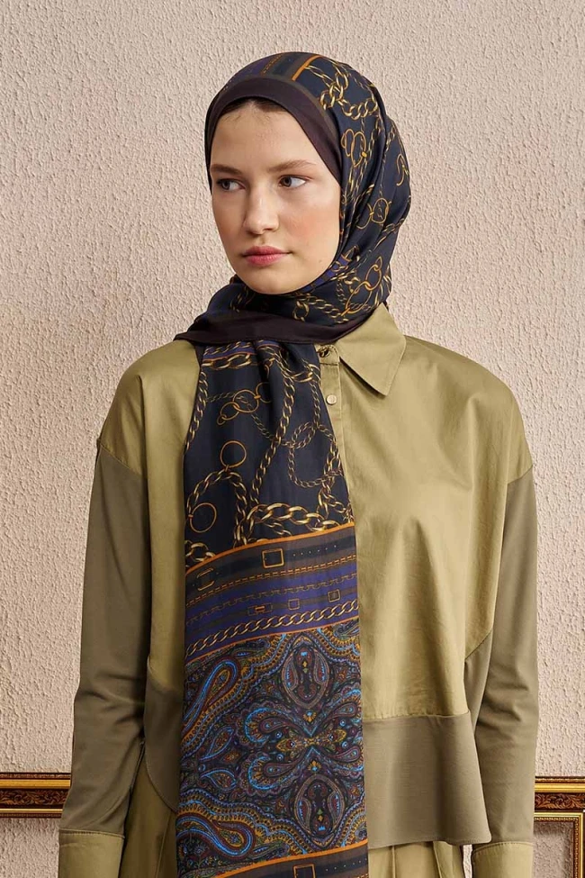 LACİVERT ED Scarf Celebrity Lustre Şal