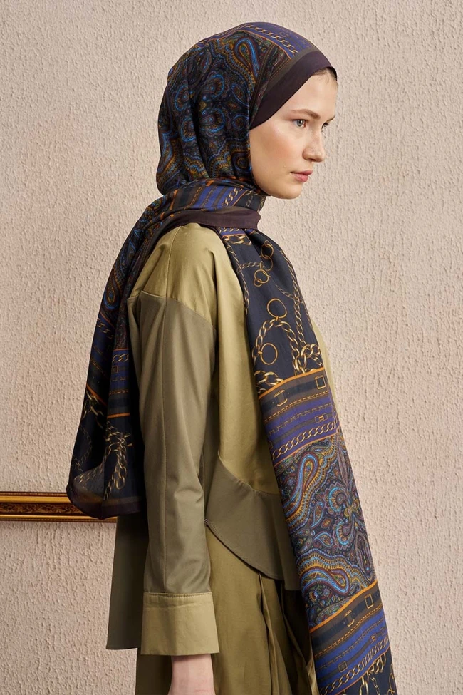 LACİVERT ED Scarf Celebrity Lustre Şal