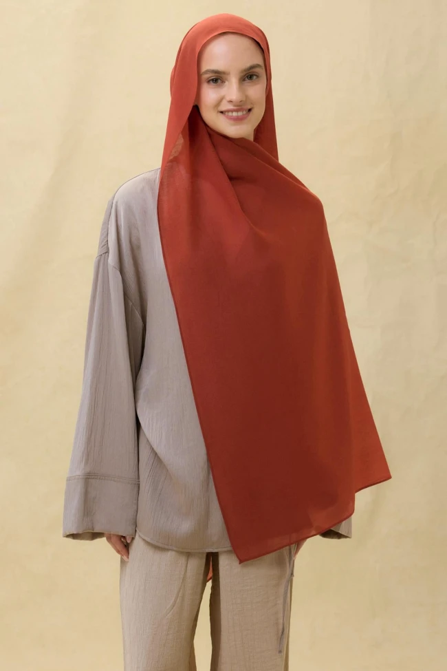 Coral Fenza Scarf Paris İpeği Şal