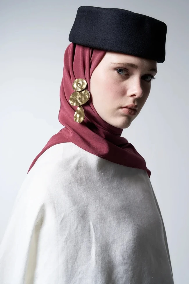 BORDO ED Scarf Core İpek Şal