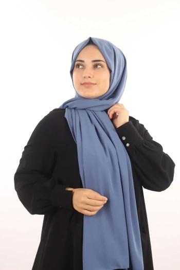 İNDİGO Sima Medine İpeği Şal