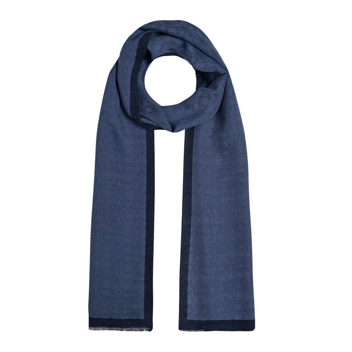 KOT MAVİ İpekevi Monogram Şal 4356