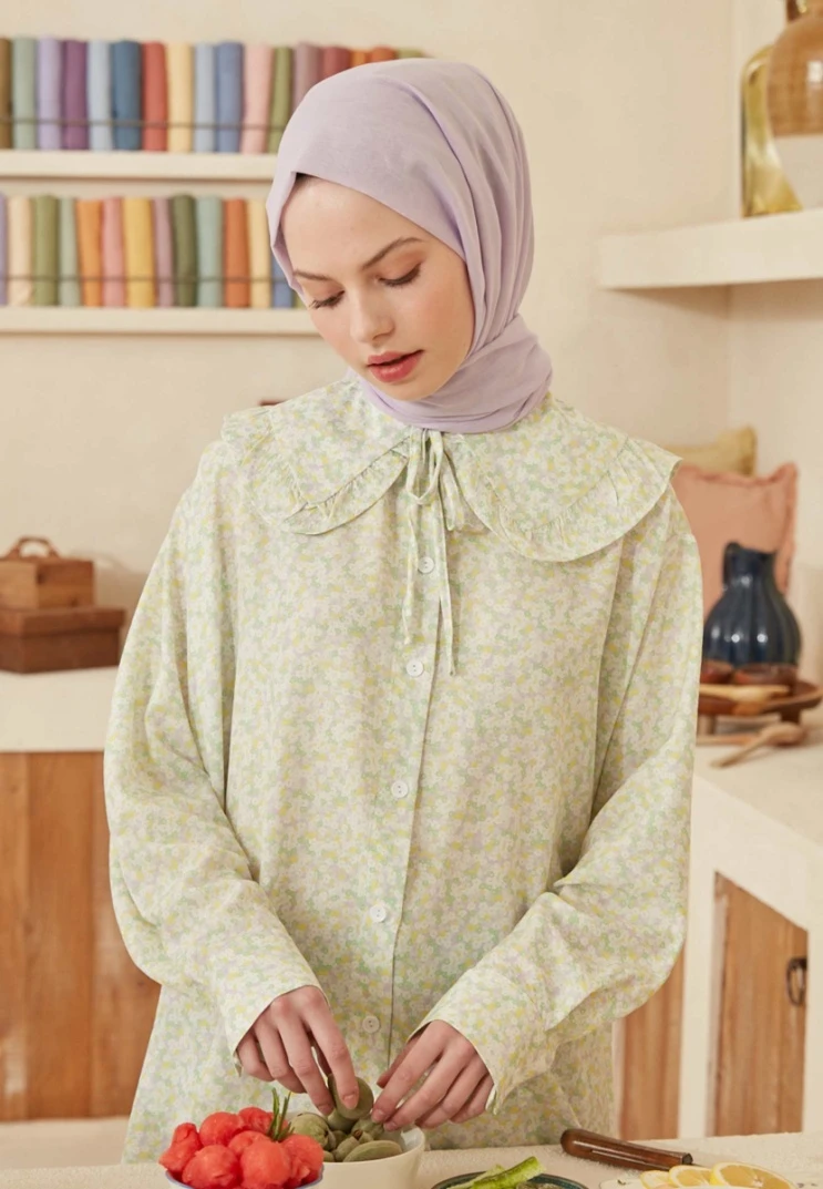 Eflatun Fresh Scarfs İnce Pamuk Vual Şal