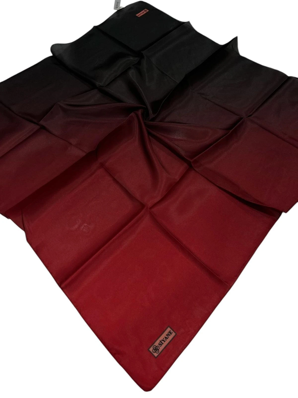Kırmızı Siyane Scarf Degrade Kristal Eşarp