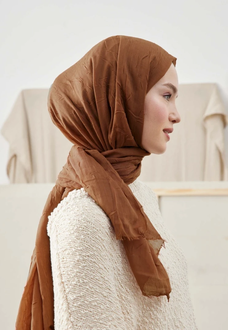 Kızıl Kahve Fresh Scarfs Bambu Şal