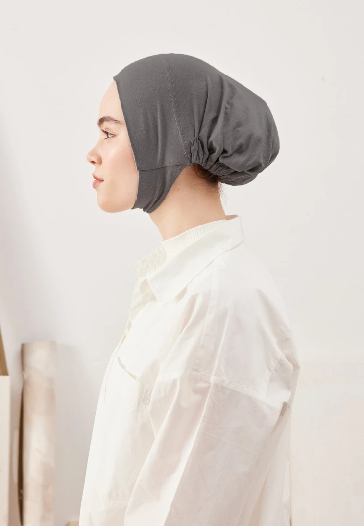 Koyu Gri Fresh Scarfs Geniş Hacimli Pratik Bone
