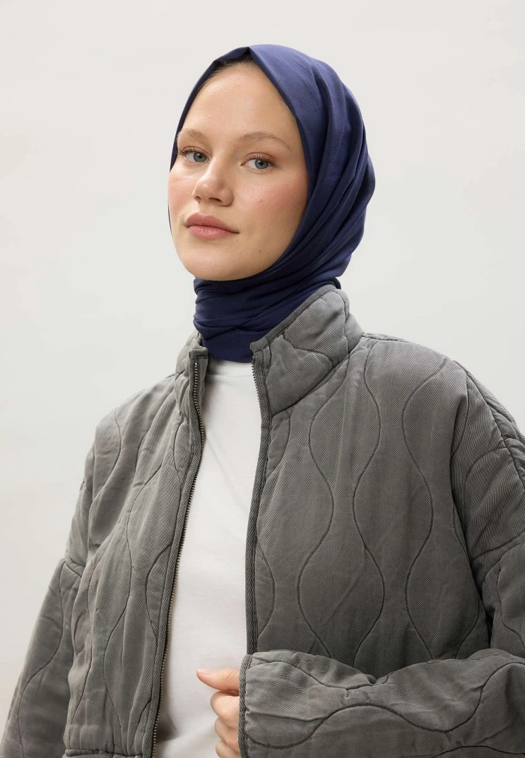 LACİVERT Fresh Scarfs İnce Pamuk Vual Şal