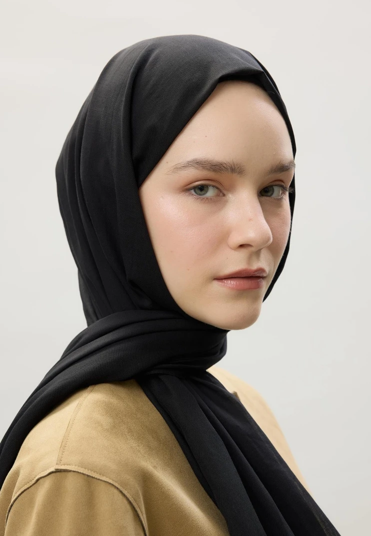 SİYAH Fresh Scarfs İnce Pamuk Vual Şal