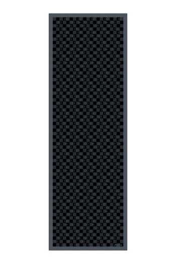 Black İmannoor Dama Logo Floş Viskon Şal 242-3017