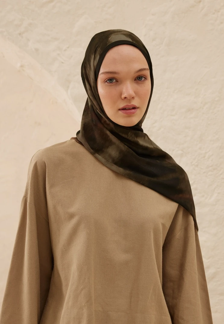 Kahve Fresh Scarfs Batik Desen Rami Şal