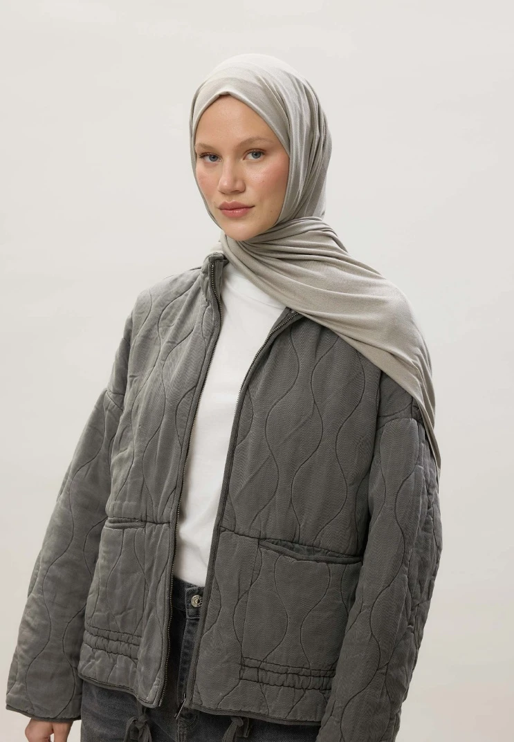 METALİK GRİ Fresh Scarfs Penye Şal