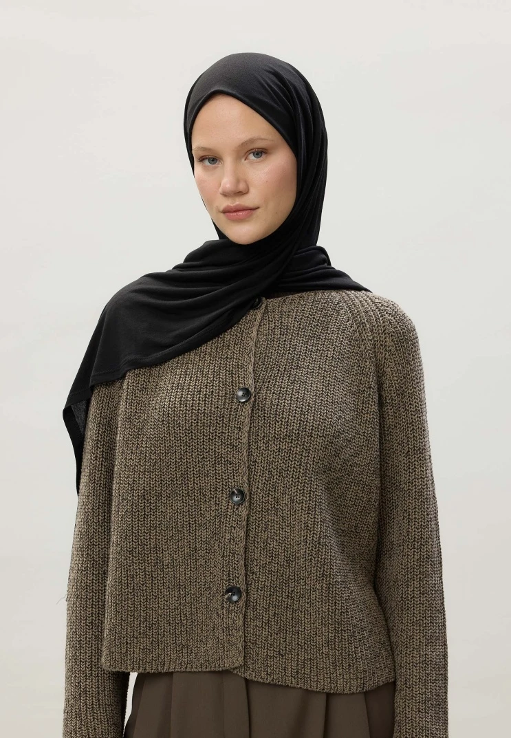 SİYAH Fresh Scarfs Penye Şal