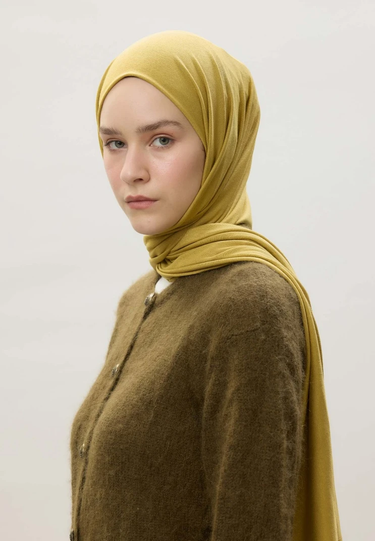 Tatlı Sarı Fresh Scarfs Penye Şal