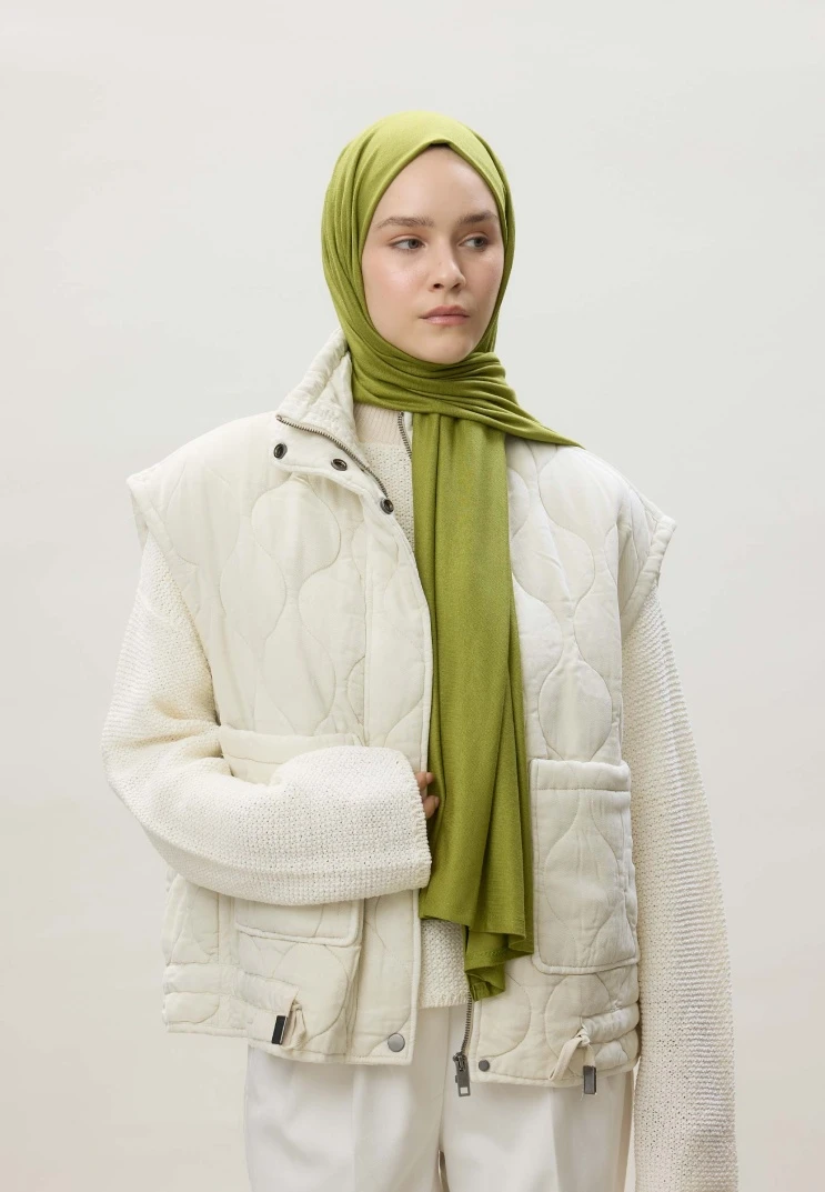 Zeytin Yeşili Fresh Scarfs Penye Şal