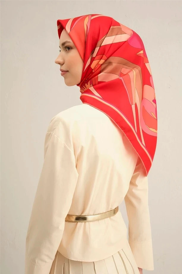 02 Armine Twill İpek Eşarp 9302D