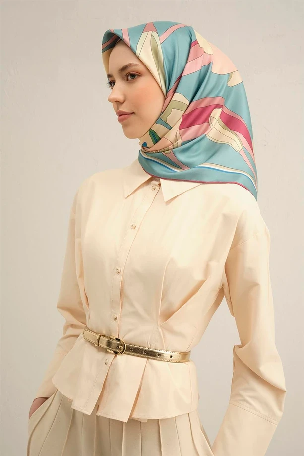 54 Armine Twill İpek Eşarp 9302D