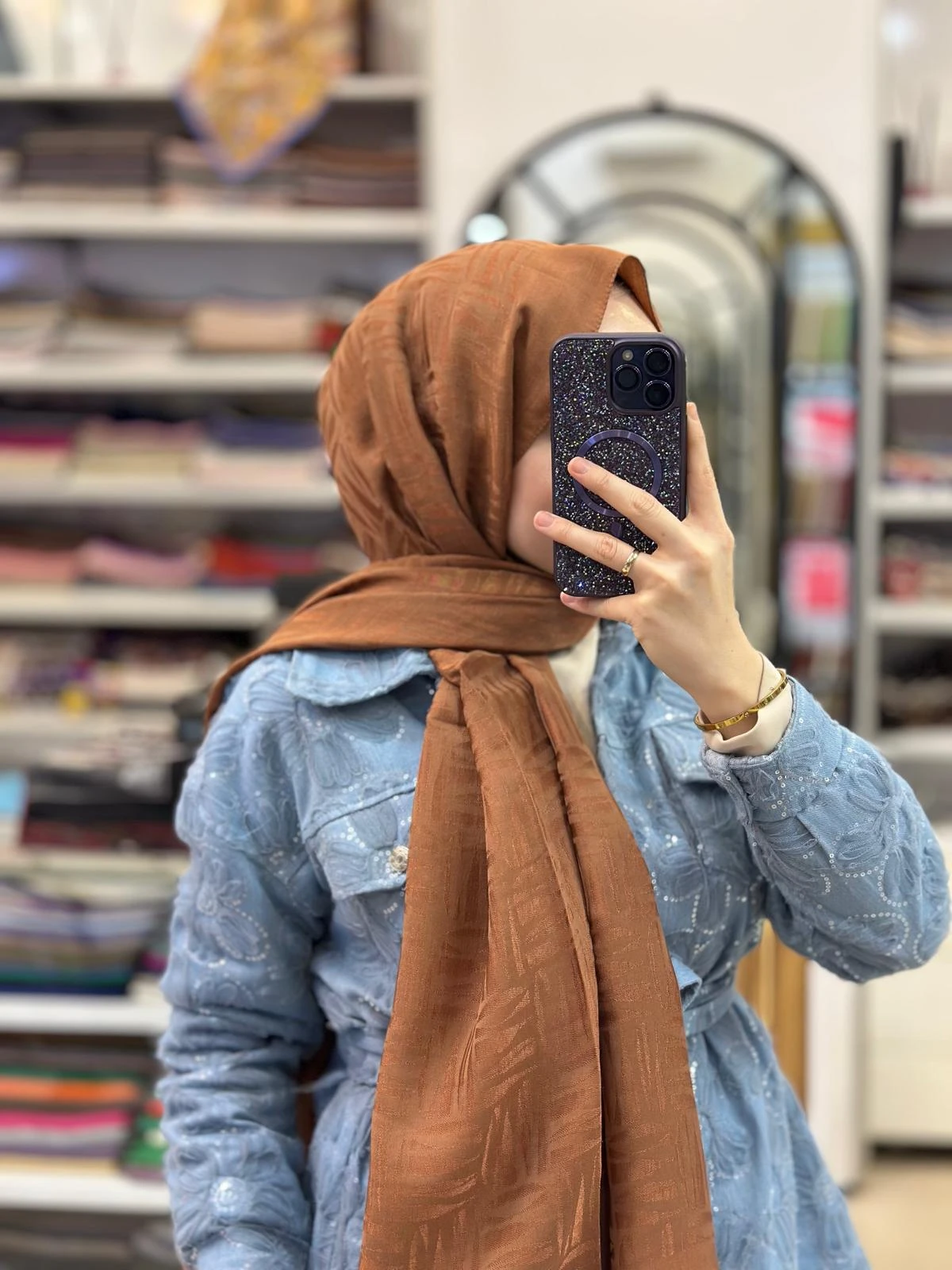 Çikolata Harem Scarf Lyocell Elisa Şal