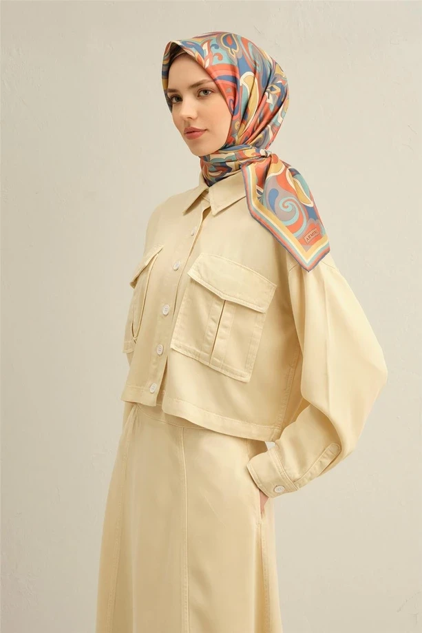 02 Armine Twill İpek Eşarp 9323D