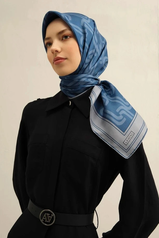 03 Armine Twill İpek Eşarp 9343D