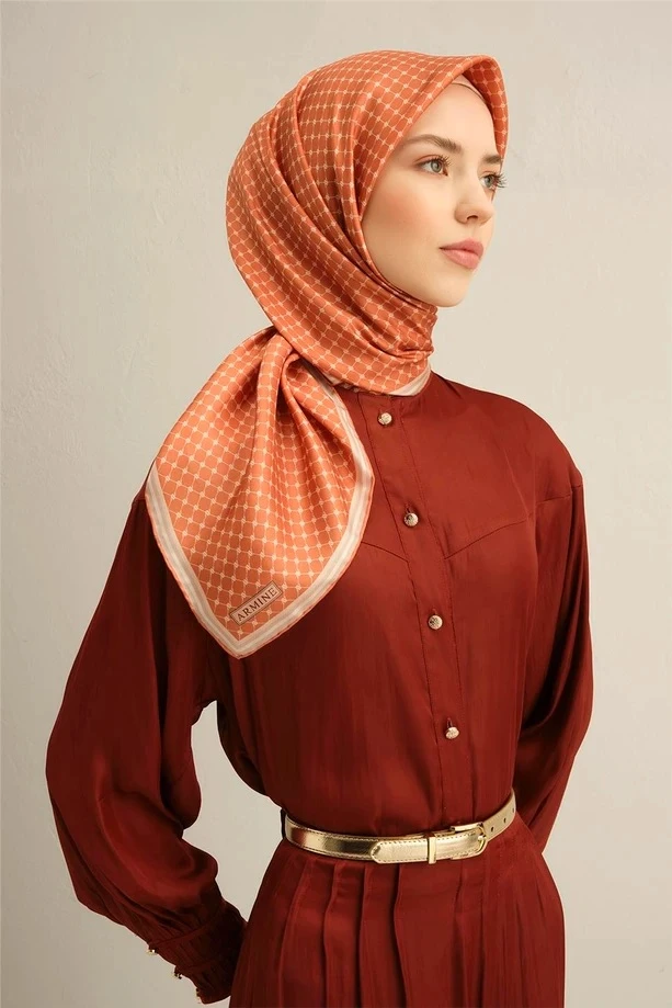 05 Armine Twill İpek Eşarp 9345D