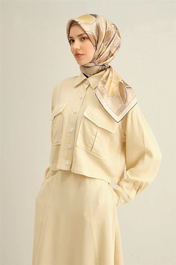 06 Armine Twill İpek Eşarp 9314D