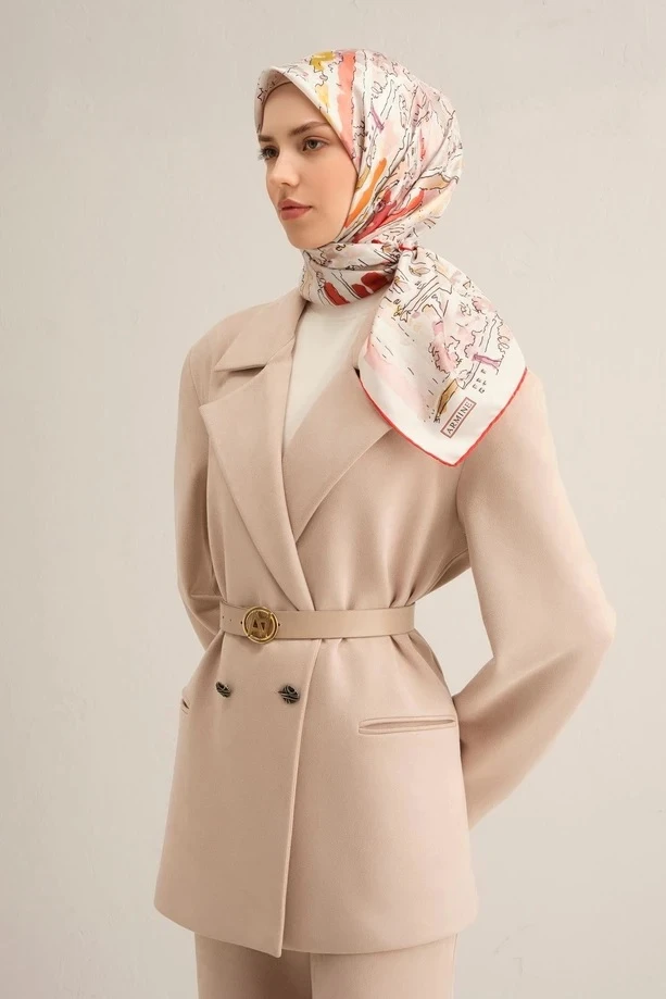 32 Armine Twill İpek Eşarp 9349D
